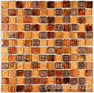 Мозаика Bonaparte Мозаика стеклянная с камнем Antik-2 (23x23x8) 30x30 Комбинированный 