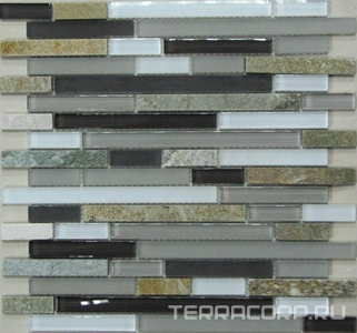 Мозаика Bonaparte Мозаика стеклянная с камнем Style time-198 30x30 Комбинированный 