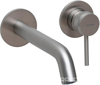 Смеситель для раковины, встраиваемый в стену, излив 195мм, встраив.часть в компл., (цв.браш.никель),  Allen Brau Priority 5.31030-BN