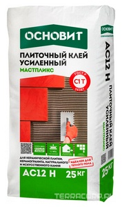 Плиточный клей усиленный ОСНОВИТ МАСТПЛИКС AC12 H  (С1Т) 25 кг. Основит AC12 H Мастпликс AC12 H