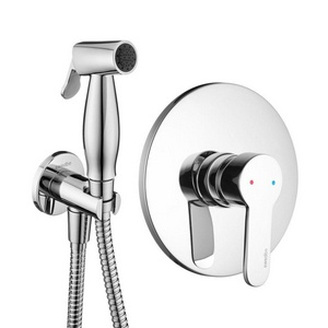 Комплект гигиенического душа: смеситель с внешней и встраив.частью, лейка, шланг 1,2м, кронштейн с подводом воды 1/2, (цв.хром), Platta ZZ Swedbe platta 5525