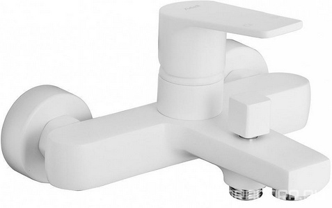 Смеситель для ванны AZARIO TREYA с коротким изливом, БЕЗ аксессуаров, цв.белый, ZZ Azario Treya AZ-156805126