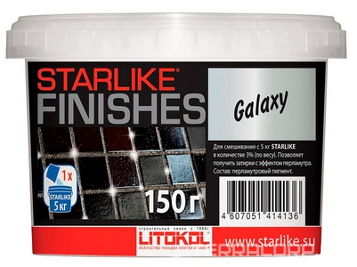 Добавка д/затир.Starlike GALAXY перламутр. 0,15 кг. ZZ Litokol Starlike Finishes CG015