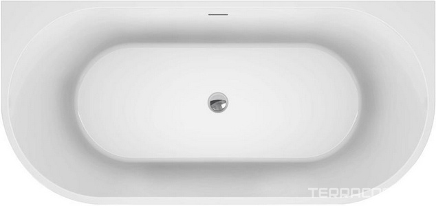 Ванна 1700x790xh570мм, пристенная, интегрированный слив-перелив, донный клапан цв.хром в компл., (акрил цв.белый), BelBagno ZZ BelBagno Универсал BB710-1700-800