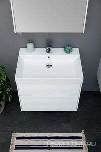 Раковина-столешница 60 см (без тумбы не продается), цв белый Aquanet Бруклин 198206