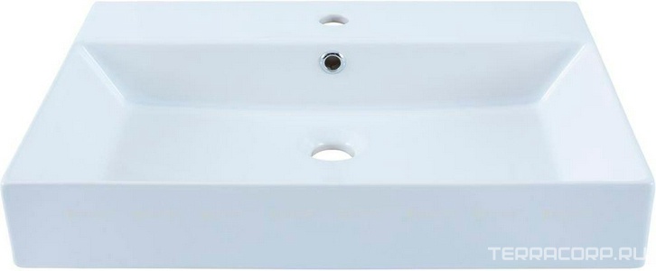 Раковина-столешница 60 см (без тумбы не продается), цв белый Aquanet Бруклин 198206