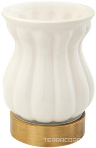 Стакан настольный, (керамика, держатель цв.бронза),  ZZ Migliore Olivia 17445