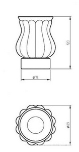 Стакан настольный, (керамика, держатель цв.бронза),  ZZ Migliore Olivia 17445