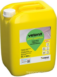 Вебер ветонит Грунтовка prim optimus 10л Vetonit Vetonit 1021468
