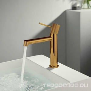 Смеситель для раковины, без д/к, (цв.браш.золото),  ZZ Vincea Desire VBF-1D1BG