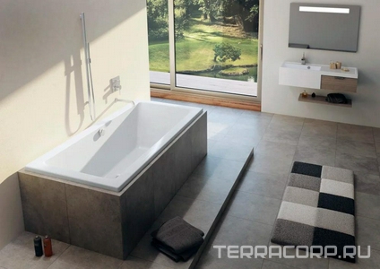 Ванна 160х70см, без ножек/рамы, панелей, слива-перелива, (акрил цв.белый),  ZZ Riho Lusso B013001005