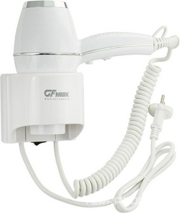 Фен стационарный для волос в ванную комнату с боковым креплением, 1800W, цв.белый ZZ GFmark GFmark 6832