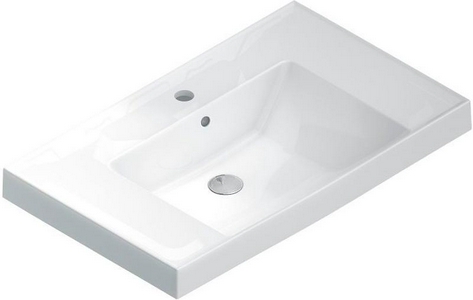 Раковина 805x485мм, с 1 отв.д/смесит., с переливом, (керамика, цв.белый),  ZZ La Fenice Cubo CU.NN.80
