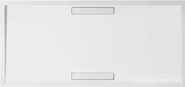 Поддон д/душа прямоуг. 1700х800хh18/100мм, квариловый, двойной сифон в комплекте, (цв. белый глянц.)  ZZ Villeroy & Boch Squaro DQ1780SQR2V