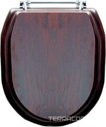 Сиденье для унитаза из темного дуба, петли (хром) , Classica ZZ