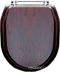 Сиденье для унитаза из темного дуба, петли (хром) ,  ZZ Devon & Devon Classica IBSEWENCLACR