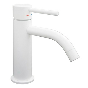 Смеситель для раковины, без д/к, (цв.белый матовый),  ZZ Paffoni Light LIG071BO