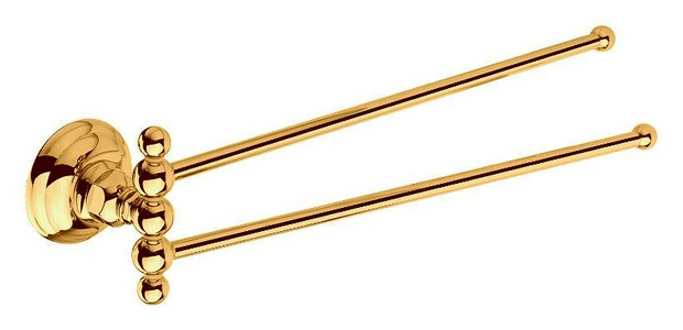 Полотенцедержатель двойной поворотный 414мм, (цв. золото),  ZZ Nicolazzi Classica 1482 GO