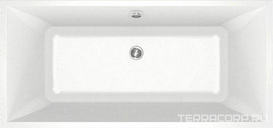 Ванна отдельностоящая из искусственного камня Good Door Мадрид 170x80 см, перелив по центру, БЕЗ слива-перелива, цв. белый, ZZ