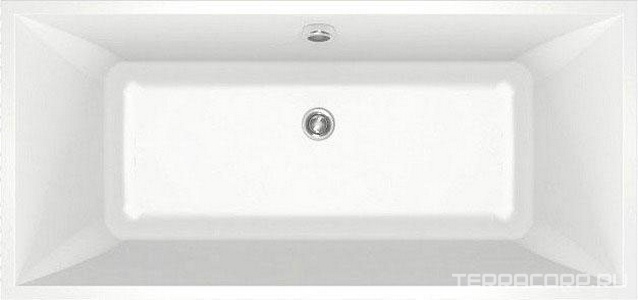 Ванна отдельностоящая из искусственного камня Good Door  170x80 см, перелив по центру, БЕЗ слива-перелива, цв. белый, ZZ Good Door Мадрид Ва00006