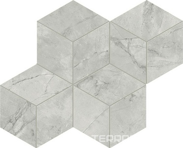 Мозаика Atlas Concorde Italy Marvel X Marvel Grey Cloud Mosaico Esagono Silk 30x35 Серый 