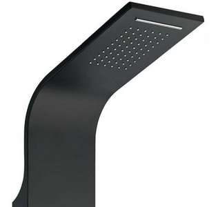 Душевая панель Galaxy Black  верх.душ, 6 г/м форсунок,  ручн.душ, смесит., черный ZZ Aquanet galaxy AP40-04