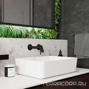 Раковина накладная на столешницу, прямоуг, 500x370хh135мм, без отв.д/смесит., без перелива, (цв.белый глянец),  ZZ Aqueduto Espiral ESP0410