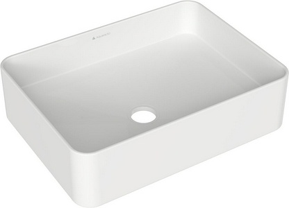 Раковина накладная на столешницу, прямоуг, 500x370хh135мм, без отв.д/смесит., без перелива, (цв.белый глянец),  ZZ Aqueduto Espiral ESP0410