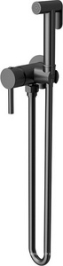 Смеситель совмещённый с гигиеническим душем, готовый комплект: лейка, шланг, скрытая часть, (цв.вороненая сталь), Vincea ZZ Vincea Универсал VHFW-101GM