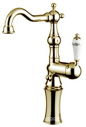 Смеситель для раковины,высокий h345(285)мм, с д/к, (цв. золото), Phoenix ZZ