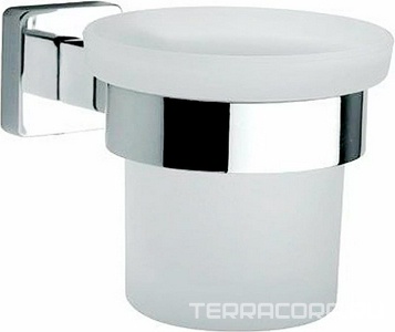 Стакан настенный, (цв.хром / стекло мат.),  ZZ Paini Dax 84CR041BI