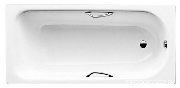 Стальная ванна   Мод.335 170x70 c отв.под ручки,без ножек, слива-перелива ZZ Kaldewei Saniform Plus Star 133 500 010 001