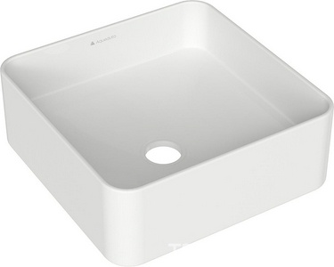 Раковина накладная на столешницу, квадрат, 370x370хh135мм, без отв.д/смесит., без перелива, (цв.белый глянец),  Aqueduto Espiral ESP0310