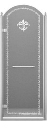 Дверь в нишу 800хh2166мм, "Левая" петли слева, (стекло прозрачное с матовым узором, 8мм, фурнит. цв.хром), Retro XX