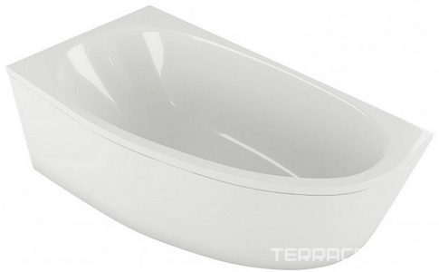 Ванна акриловая  170х90х63 мм асимметричная, левая, БЕЗ каркаса и панелей, цвет белый, ZZ Azario KAPRIS AV.0062170