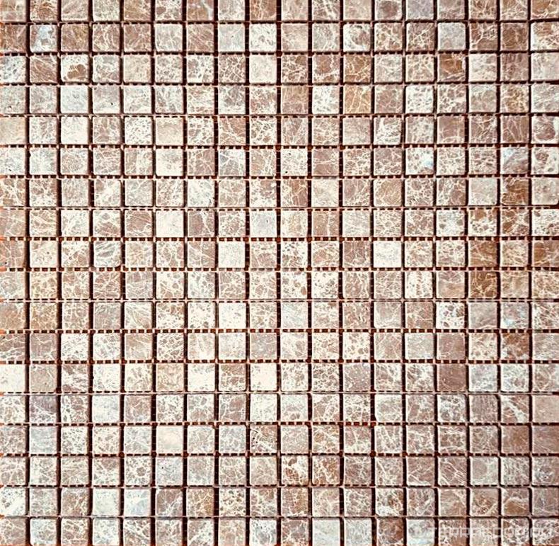 Мозаика Мастера Керамики Glass 224 Light Emperador (чип 15x15) 30,5х30,5 n/a, фото 3