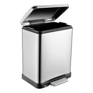 Мусорное ведро K-622, 12 л с педалью д/открывания крышки, цв. хром ZZ Wasserkraft Универсал K-622