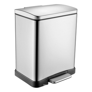 Мусорное ведро K-622, 12 л с педалью д/открывания крышки, цв. хром ZZ Wasserkraft Универсал K-622