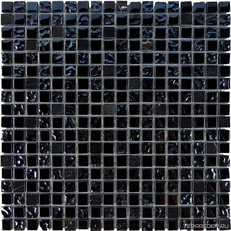 Мозаика Мастера Керамики Glass 714 из мрамора и стекла (чип 15x15) 30х30 n/a, фото 3