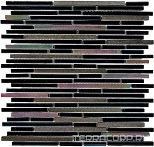 Мозаика Мастера Керамики Glass 734 из туфа и стекла (чипы 8x48/98/148) 30х30 n/a 