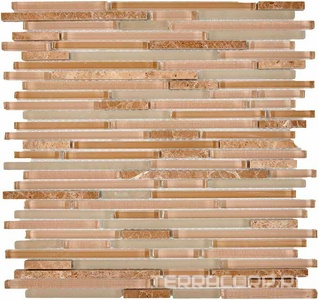 Мозаика Мастера Керамики Glass 736 из мрамора и стекла (чипы 8x48/98/148) 30х30 n/a 