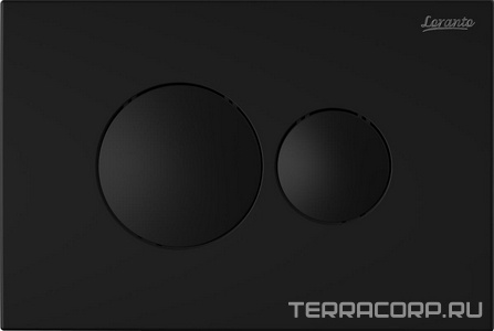 Кнопка для инсталляции  круглая черная матовая, ZZ Loranto Loranto 7313