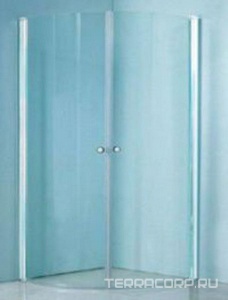 Душевое ограждение PF04, 900*900х1800 мм, полукруглое с распашными дверьми, профиль полированный алюминий, стекло прозрачное, БЕЗ поддона ZZ Graham Graham PF04 (900*900х1800)