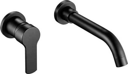 Смеситель для раковины на 2 отверстия, настенный монтаж, внутр. часть в комплекте, цв.черный ESKO ESKO SM28B