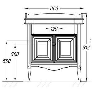 Раковина Виктория 80 для тумбы  80, белая (БЕЗ ТУМБЫ НЕ ПРОДАЕТСЯ!) ZZ Opadiris Лоренцо 030300-u-01