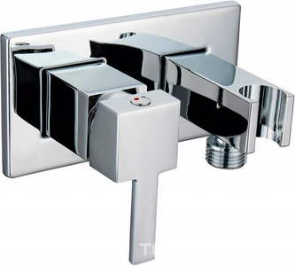 Смеситель для гигиенического душа, совмещённый с держателем лейки, БЕЗ лейки и шланга, (цв.хром), Cezares ZZ Cezares Articoli Vari CZR-DA6-01