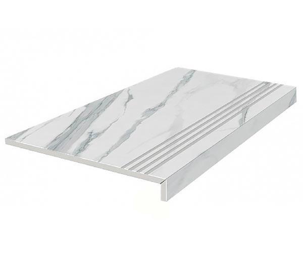 Ступени Kerama Marazzi Монте Тиберио Ступень ЕВРО Техно обрезной(подклейка с двух длинных сторон) (n049045)ZZ44.5x60 Белый, фото 3