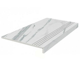 Ступени Kerama Marazzi Монте Тиберио Ступень ЕВРО Техно  обрезной(подклейка с двух длинных сторон) (n049045)ZZ44.5x60 Белый 