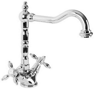 Смеситель для раковины, Высокий, с д/к, (цв.хром),  ZZ Cezares Nostalgia NOSTALGIA-LS2-01