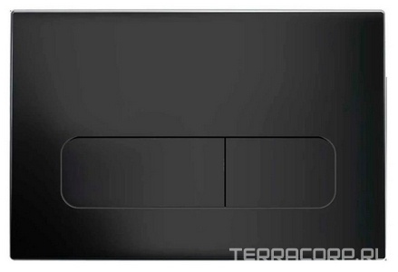 Клавиша двойного смыва, для инсталляции д/унитаза, (пластик цв.черный матовый), Vincea ZZ Vincea Универсал VFP-002MB